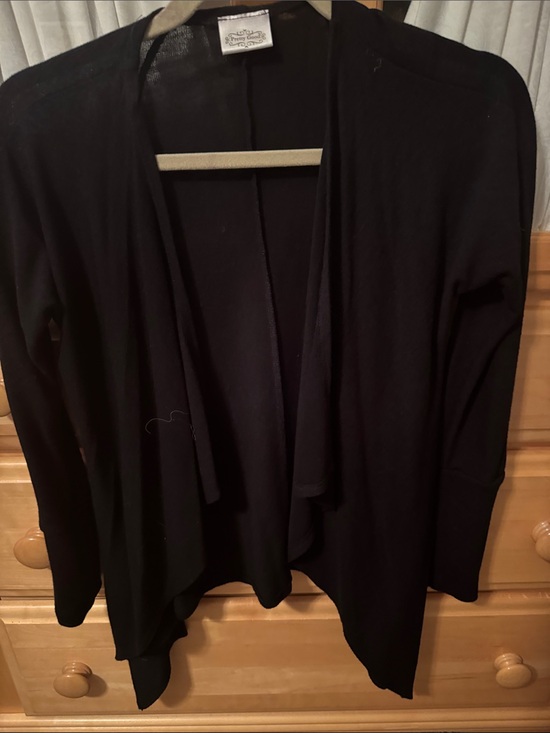 Pretty Good Sweaters - Pretty Good Black Open-Front Cardigan Sweater